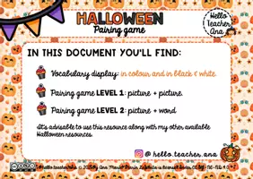 Vista previa - Juegos / Gamificación - HALLOWEEN Vocabulary + Flashcards + Juego de memoria - página 2