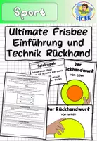 Vorschau - Stundenentwürfe - Ultimate Frisbee Einführung und Technik Rückhand Sport Lehrplan Plus - Deckblatt