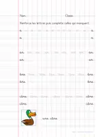 Aperçu - Feuilles d'exercices - J'apprends à écrire les mots en cursives - Page 1