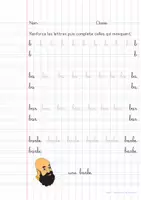 Aperçu - Feuilles d'exercices - J'apprends à écrire les mots en cursives - Page 2
