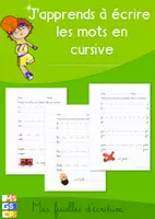 Aperçu - Feuilles d'exercices - J'apprends à écrire les mots en cursives - Page de couverture