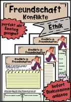 Vorschau - Arbeitsblätter - Konflikte in Freundschaften - Arbeitsblätter - Deckblatt