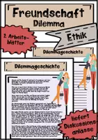 Vorschau - Arbeitsblätter - Dilemma Freundschaft - Deckblatt