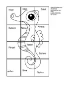 Vorschau - Arbeitsblätter - Lesepuzzle Ss - Seepferdchen - Deckblatt