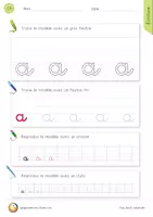 Aperçu - Apprentissages en autonomie - Le bon geste - Apprendre à écrire les minuscules cursives - Page 3
