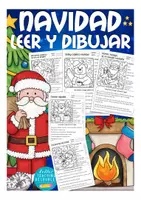 Vista previa - Hojas de trabajo - leer y dibujar Español NAVIDAD - Portada