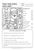 Vista previa - Hojas de trabajo - leer y dibujar Español NAVIDAD - página 2