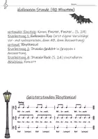 Vorschau - Stundenentwürfe - Halloween-Musikstunde (90 Minuten Stundenverlauf und Material) - Deckblatt