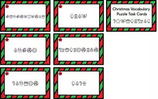 Vorschau - Arbeitsblätter - Christmas Vocabulary - Puzzle Task Cards - Seite 3