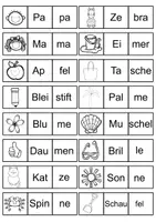 Vorschau - Spiele - Silbentrennung, Silben, Lesen, Grammatik Grundschule - Seite 1