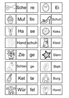 Vorschau - Spiele - Silbentrennung, Silben, Lesen, Grammatik Grundschule - Seite 3