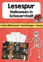 Vorschau - Arbeitsblätter - Lesespur- Halloween in Schauerstadt - Deckblatt