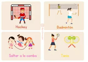 Vista previa - Tarjetas / Manipulativos - ¡Flashcards de los Deportes en Español! - página 2