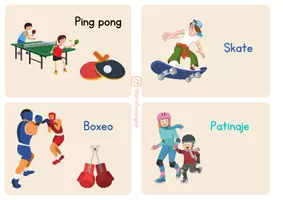 Vista previa - Tarjetas / Manipulativos - ¡Flashcards de los Deportes en Español! - página 3