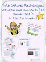 Vorschau - Fördermaterial/Inklusion - Materialpaket: Wandern und rechnen auf der Hunderertafel - Seite 1