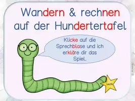 Vorschau - Fördermaterial/Inklusion - Wandern & Rechnen auf der Hundertertafel leicht - interaktiv & Silbenschrift - Seite 3