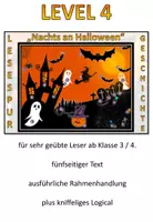 Vorschau - Arbeitsblätter - Lesespurgeschichte "Halloween am Geisterschloss" DaZ / Deutsch - 4fach Differenzierung #huhuhalloween - Seite 3