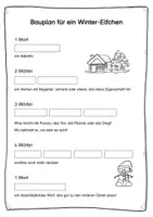 Vorschau - Arbeitsblätter - Ein Winter-Elfchen schreiben - Seite 1
