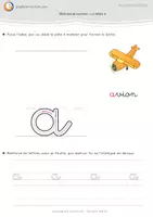 Aperçu - Feuilles d'exercices - Apprendre à écrire en cursive - Lettres & mots - Page 1