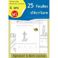 Aperçu - Feuilles d'exercices - Apprendre à écrire en cursive - Lettres & mots - Page de couverture