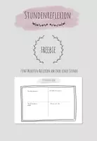 Vorschau - Arbeitsblätter - Stundenreflexion - Freebie - Deckblatt