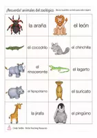 Vorschau - Spiele - animales del zoológico Spanisch Wortschatz - Seite 2