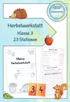 Vorschau - Arbeitsblätter - Herbstwerkstatt - Klasse 3 (23 Stationen) - Deckblatt