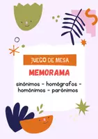 Vista previa - Unidades / Secuencias / Situaciones de Aprendizaje - Juego de Memoria: Sinónimos, Homónimos y Parónimos - Portada