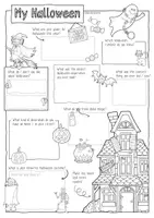 Aperçu - Feuilles d'exercices - Halloween - Sketchnotes for ESL Learners - Page 1
