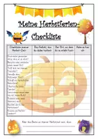 Vorschau - Anderer Materialtyp - Meine Herbstferien-Checkliste (Gesprächsanlass nach den Ferien/innerhalb der Herbstzeit) - Seite 1