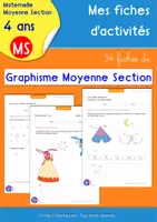 Aperçu - Feuilles d'exercices - 34 Fiches de Graphisme MS & GS Maternelle - Page 1