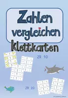 Vorschau - Aufgabenkarten - Zahlenvergleich - größer/kleiner/gleich - Klettkarten - Deckblatt