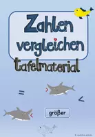 Vorschau - Präsentationen/Tafelbilder - Zahlenvergleich - größer/kleiner/gleich - Tafelmaterial - Deckblatt