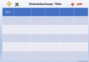Vorschau - Lehrpläne/Lehrermaterial - Schülerbeobachtungen Vorlagen Mathe - Seite 2