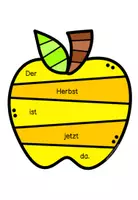 Vorschau - Aufgabenkarten - ApfelSätze zum Lesen, Schnippeln, Schreiben,... - Seite 1
