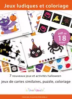 Aperçu - Jeux - Jeux ludiques et coloriage - Thème Halloween - Page de couverture