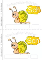 Vorschau - Arbeitsblätter - Erste Wörter Abschneidewörter Sch Nachzieh-Version - Deckblatt