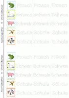 Vorschau - Arbeitsblätter - Erste Wörter Abschneidewörter Sch Nachzieh-Version - Seite 3