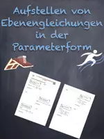 Vorschau - Arbeitsblätter - Aufstellen von Ebenengleichungen in der Paramterform (mit Lernvideo) - Deckblatt