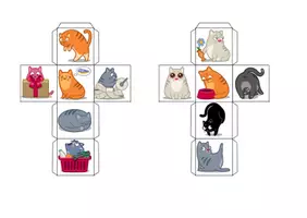 Vorschau - Spiele - Vokabel-Würfel - Tiere - lustige Katzen - Seite 1