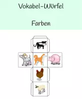 Vorschau - Spiele - Vokabel-Würfel - Tiere auf dem Bauernhof - Deckblatt