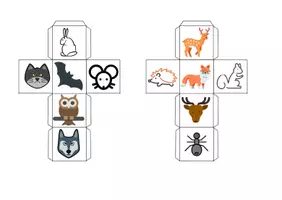 Vorschau - Spiele - Vokabel-Würfel - Tiere im Wald - Seite 2