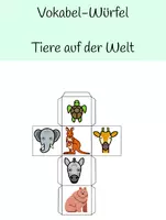 Vorschau - Spiele - Vokabel-Würfel - Tiere auf der Welt - Deckblatt