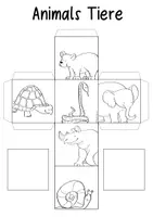 Vista previa - Juegos / Gamificación - Animals / Tiere - DIY Dice for Language Learners - página 1