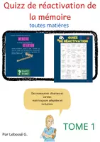 Aperçu - Jeux - Quizz de réactivation de la mémoire toutes matières - Page de couverture