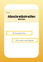 Vorschau - Stationenlernen - Märchen - Abschreibstreifen - Deckblatt