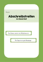Vorschau - Stationenlernen - Abschreibstreifen - Am Bauernhof - Deckblatt