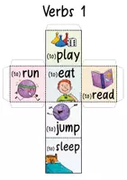 Vista previa - Manualidades / Dibujos para colorear - Verbs - DIY Dice for Sentence Building Activities - página 1