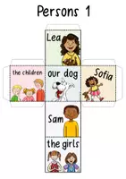 Aperçu - Jeux - Persons / Subjects - DIY Dice for English Lessons - Page 1