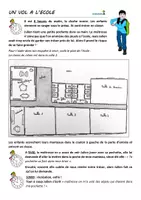 Aperçu - Apprentissages en autonomie - Enigme 9 - vol à l'école - Page 1